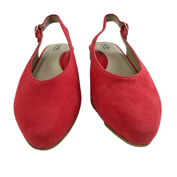 Earth Uptown Ursula Slingback Spicy Red Soft Suede Closed Toe Shoes Size 8M - Picture 8 of 16